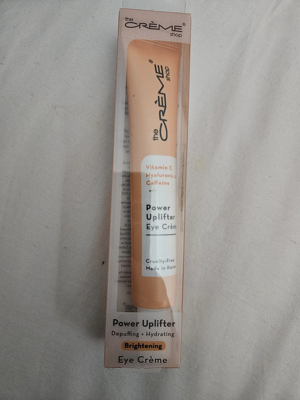 The Crème Shop Power Uplifter Eye Crème - Peach Tone